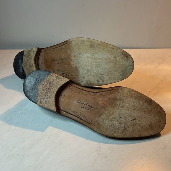Salvatore Ferragamo Brown Leather Loafers Size 13 - Picture 10 of 11